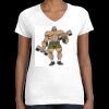 Women's Fine Jersey V-Neck Tee Thumbnail