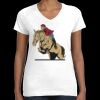 Women's Fine Jersey V-Neck Tee Thumbnail