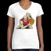 Women's Fine Jersey V-Neck Tee Thumbnail