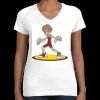 Women's Fine Jersey V-Neck Tee Thumbnail