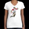 Women's Fine Jersey V-Neck Tee Thumbnail