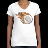 Women's Fine Jersey V-Neck Tee Thumbnail