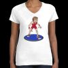 Women's Fine Jersey V-Neck Tee Thumbnail
