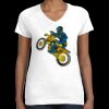Women's Fine Jersey V-Neck Tee Thumbnail