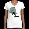 Women's Fine Jersey V-Neck Tee Thumbnail