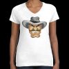 Women's Fine Jersey V-Neck Tee Thumbnail