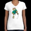 Women's Fine Jersey V-Neck Tee Thumbnail