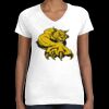 Women's Fine Jersey V-Neck Tee Thumbnail