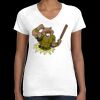 Women's Fine Jersey V-Neck Tee Thumbnail