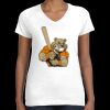 Women's Fine Jersey V-Neck Tee Thumbnail