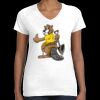 Women's Fine Jersey V-Neck Tee Thumbnail