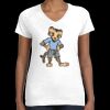 Women's Fine Jersey V-Neck Tee Thumbnail