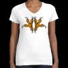 Women's Fine Jersey V-Neck Tee Thumbnail