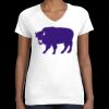 Women's Fine Jersey V-Neck Tee Thumbnail