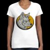 Women's Fine Jersey V-Neck Tee Thumbnail