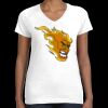 Women's Fine Jersey V-Neck Tee Thumbnail
