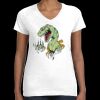 Women's Fine Jersey V-Neck Tee Thumbnail