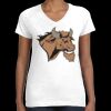 Women's Fine Jersey V-Neck Tee Thumbnail