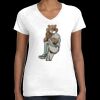 Women's Fine Jersey V-Neck Tee Thumbnail