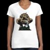 Women's Fine Jersey V-Neck Tee Thumbnail