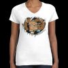 Women's Fine Jersey V-Neck Tee Thumbnail