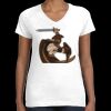 Women's Fine Jersey V-Neck Tee Thumbnail