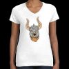 Women's Fine Jersey V-Neck Tee Thumbnail
