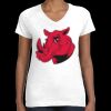 Women's Fine Jersey V-Neck Tee Thumbnail