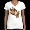 Women's Fine Jersey V-Neck Tee Thumbnail