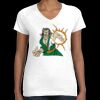 Women's Fine Jersey V-Neck Tee Thumbnail