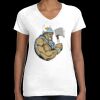 Women's Fine Jersey V-Neck Tee Thumbnail