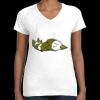 Women's Fine Jersey V-Neck Tee Thumbnail