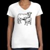 Women's Fine Jersey V-Neck Tee Thumbnail