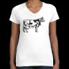 Women's Fine Jersey V-Neck Tee Thumbnail