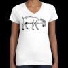 Women's Fine Jersey V-Neck Tee Thumbnail
