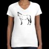 Women's Fine Jersey V-Neck Tee Thumbnail