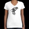 Women's Fine Jersey V-Neck Tee Thumbnail