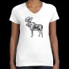 Women's Fine Jersey V-Neck Tee Thumbnail