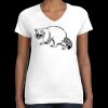 Women's Fine Jersey V-Neck Tee Thumbnail