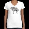 Women's Fine Jersey V-Neck Tee Thumbnail