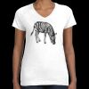 Women's Fine Jersey V-Neck Tee Thumbnail