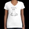 Women's Fine Jersey V-Neck Tee Thumbnail
