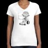 Women's Fine Jersey V-Neck Tee Thumbnail