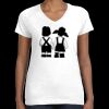 Women's Fine Jersey V-Neck Tee Thumbnail