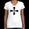 Women's Fine Jersey V-Neck Tee Thumbnail