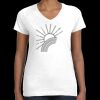 Women's Fine Jersey V-Neck Tee Thumbnail