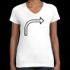 Women's Fine Jersey V-Neck Tee Thumbnail