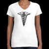 Women's Fine Jersey V-Neck Tee Thumbnail