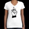 Women's Fine Jersey V-Neck Tee Thumbnail