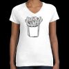 Women's Fine Jersey V-Neck Tee Thumbnail